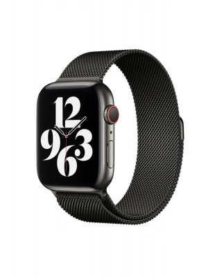 Newface Apple Watch 38mm Metal Mıknatıslı Kordon - Siyah