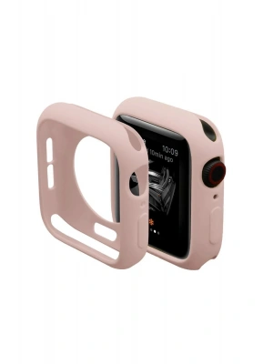 Newface Apple Watch 38mm Silikon Alt Kasa - Pudra