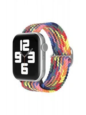 Newface Apple Watch 38mm Star Kordon - Siyah-Kırmızı-Sarı