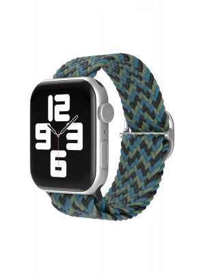 Newface Apple Watch 38mm Star Kordon - Zigzag Mavi-Yeşil
