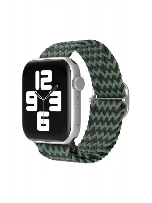 Newface Apple Watch 38mm Star Kordon - Zigzag Yeşil-Siyah