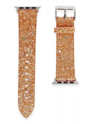 Newface Apple Watch 38mm Starry Taşlı Kordon - Pudra