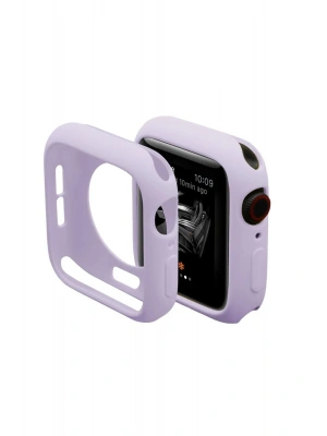 Newface Apple Watch 40mm Silikon Alt Kasa - Lila
