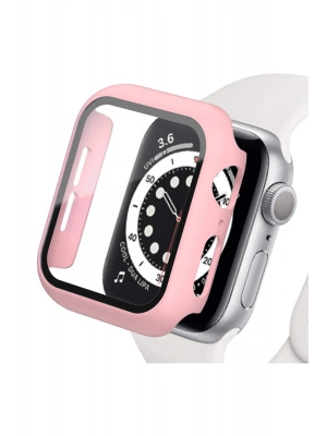 Newface Apple Watch 41mm Camlı Kasa Ekran Koruyucu - Rose Gold