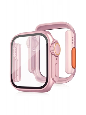 Newface Apple Watch 41mm Watch 49mm Kasa Dönüştürücü ve Ekran Koruyucu - Rose Gold