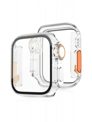 Newface Apple Watch 41mm Watch 49mm Kasa Dönüştürücü ve Ekran Koruyucu - Şeffaf