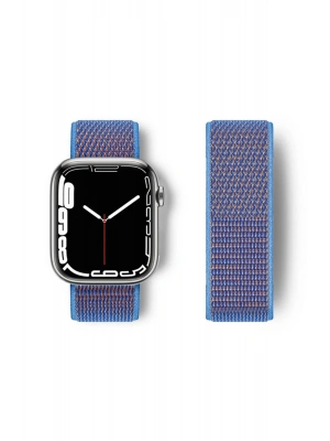 Newface Apple Watch 42mm Hasırlı Cırtcırtlı Kordon - Mor