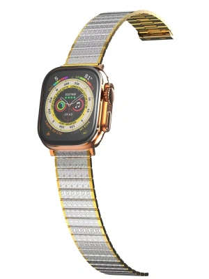 Newface Apple Watch 42mm Made Metal Kordon - Gümüş-Gold