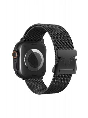 Newface Apple Watch 42mm Milano Metal Kordon - Siyah