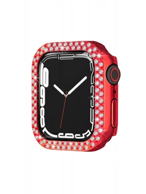 Newface Apple Watch 42mm Taşlı Kasa - Kırmızı
