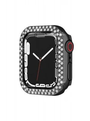 Newface Apple Watch 42mm Taşlı Kasa - Siyah