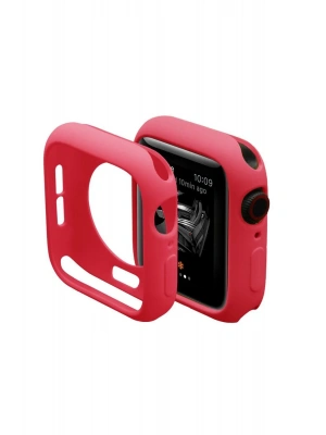 Newface Apple Watch 44mm Silikon Alt Kasa - Kırmızı