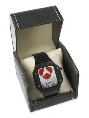 Newface Apple Watch 45mm KR409 Metal Kordon - Siyah