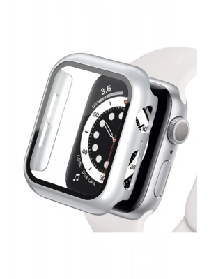 Newface Apple Watch Ultra 49mm Camlı Kasa Ekran Koruyucu - Gümüş