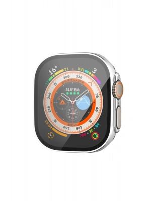 Newface Apple Watch Ultra 49mm Legend Camlı Kasa Ekran Koruyucu - Gümüş