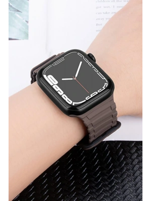 Newface Apple Watch Ultra 49mm Mountain Kordon - Siyah-Turuncu