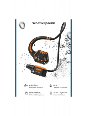 Newface AS9 Suya Dayanıklı Bluetooth Kulaklık - Siyah