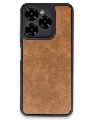 Newface General Mobile Era 30 Kılıf Aras Deri Kapak - Taba
