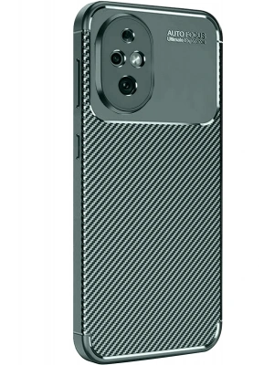 Newface Honor 200 Kılıf Auto Focus Karbon Kapak - Koyu Yeşil