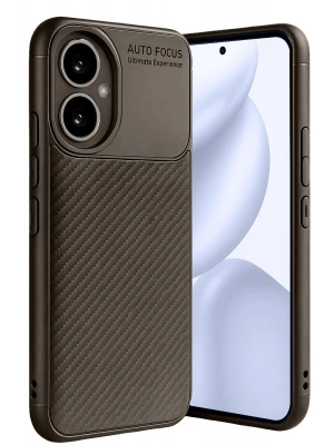 Newface Honor 400 Kılıf Auto Focus Karbon Kapak - Kahverengi