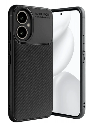 Newface Honor 400 Kılıf Auto Focus Karbon Kapak - Siyah