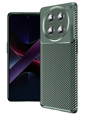 Newface Honor Magic 7 Lite Kılıf Auto Focus Karbon Kapak - Koyu Yeşil