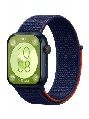 Newface Huawei Fit 4 Hasırlı Cırtcırtlı Kordon - Lacivert-Turuncu