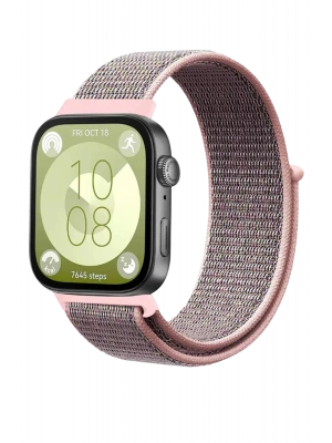 Newface Huawei Fit 4 Hasırlı Cırtcırtlı Kordon - Pembe