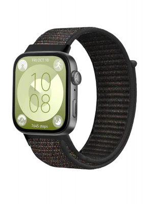 Newface Huawei Fit 4 Hasırlı Cırtcırtlı Kordon - Siyah