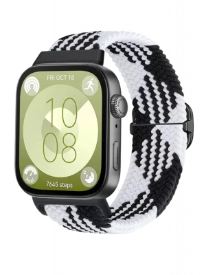 Newface Huawei Fit 4 Star Kordon - Siyah-Beyaz