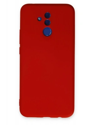 Newface Huawei Mate 20 Lite Kılıf Nano içi Kadife Silikon - Kırmızı