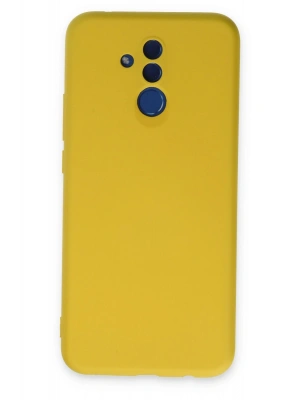 Newface Huawei Mate 20 Lite Kılıf Nano içi Kadife Silikon - Sarı