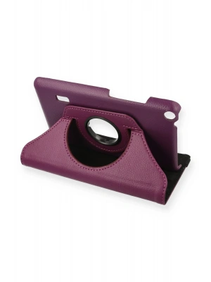 Newface Huawei MediaPad T3 7 Kılıf 360 Tablet Deri Kılıf - Mürdüm