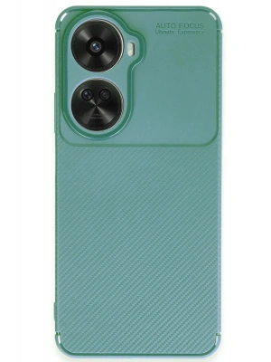 Newface Huawei Nova 12 SE Kılıf Auto Focus Karbon Kapak - Koyu Yeşil