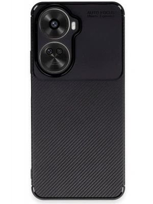 Newface Huawei Nova 12 SE Kılıf Auto Focus Karbon Kapak - Siyah