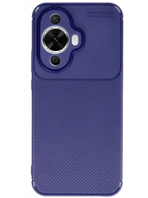 Newface Huawei Nova 12S Kılıf Auto Focus Karbon Kapak - Lacivert