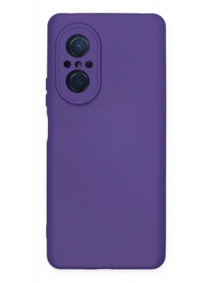 Newface Huawei Nova 9 SE Kılıf Nano içi Kadife Silikon - Mor