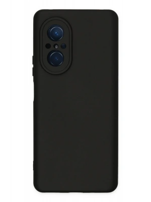 Newface Huawei Nova 9 SE Kılıf Nano içi Kadife Silikon - Siyah