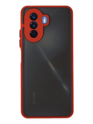 Newface Huawei Nova Y70 Kılıf Montreal Silikon Kapak - Kırmızı