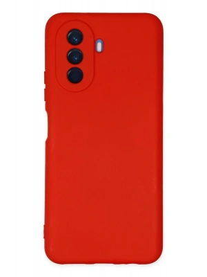 Newface Huawei Nova Y70 Kılıf Nano içi Kadife Silikon - Kırmızı