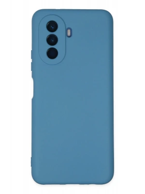 Newface Huawei Nova Y70 Kılıf Nano içi Kadife Silikon - Mavi