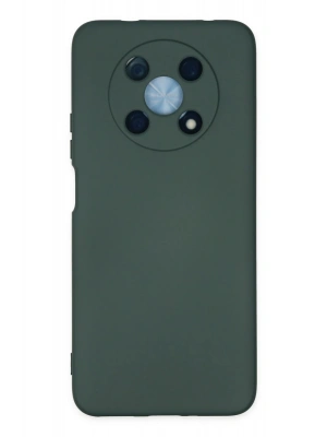 Newface Huawei Nova Y90 Kılıf Nano içi Kadife Silikon - Koyu Yeşil