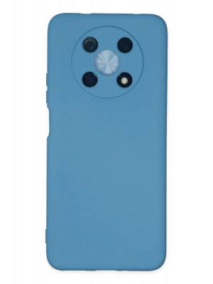Newface Huawei Nova Y90 Kılıf Nano içi Kadife Silikon - Mavi