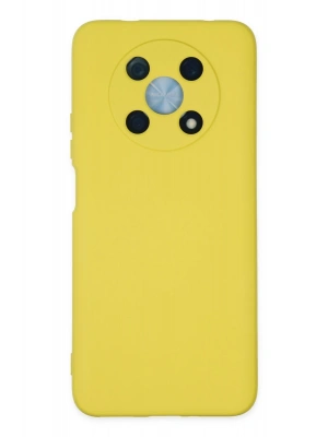 Newface Huawei Nova Y90 Kılıf Nano içi Kadife Silikon - Sarı