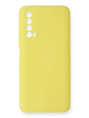 Newface Huawei P Smart 2021 Kılıf Nano içi Kadife Silikon - Sarı