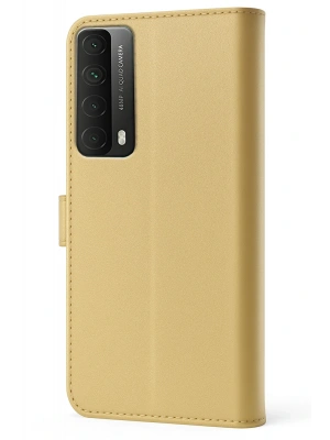 Newface Huawei P Smart 2021 Kılıf Trend S Plus Kapaklı Kılıf - Gold