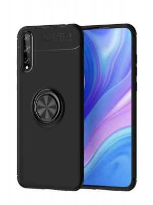 Newface Huawei P Smart S Kılıf Range Yüzüklü Silikon - Siyah