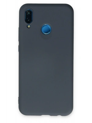Newface Huawei P20 Lite Kılıf Nano içi Kadife Silikon - Gri
