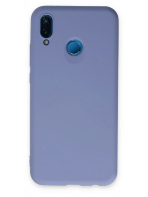 Newface Huawei P20 Lite Kılıf Nano içi Kadife Silikon - Lila