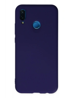 Newface Huawei P20 Lite Kılıf Nano içi Kadife Silikon - Mor
